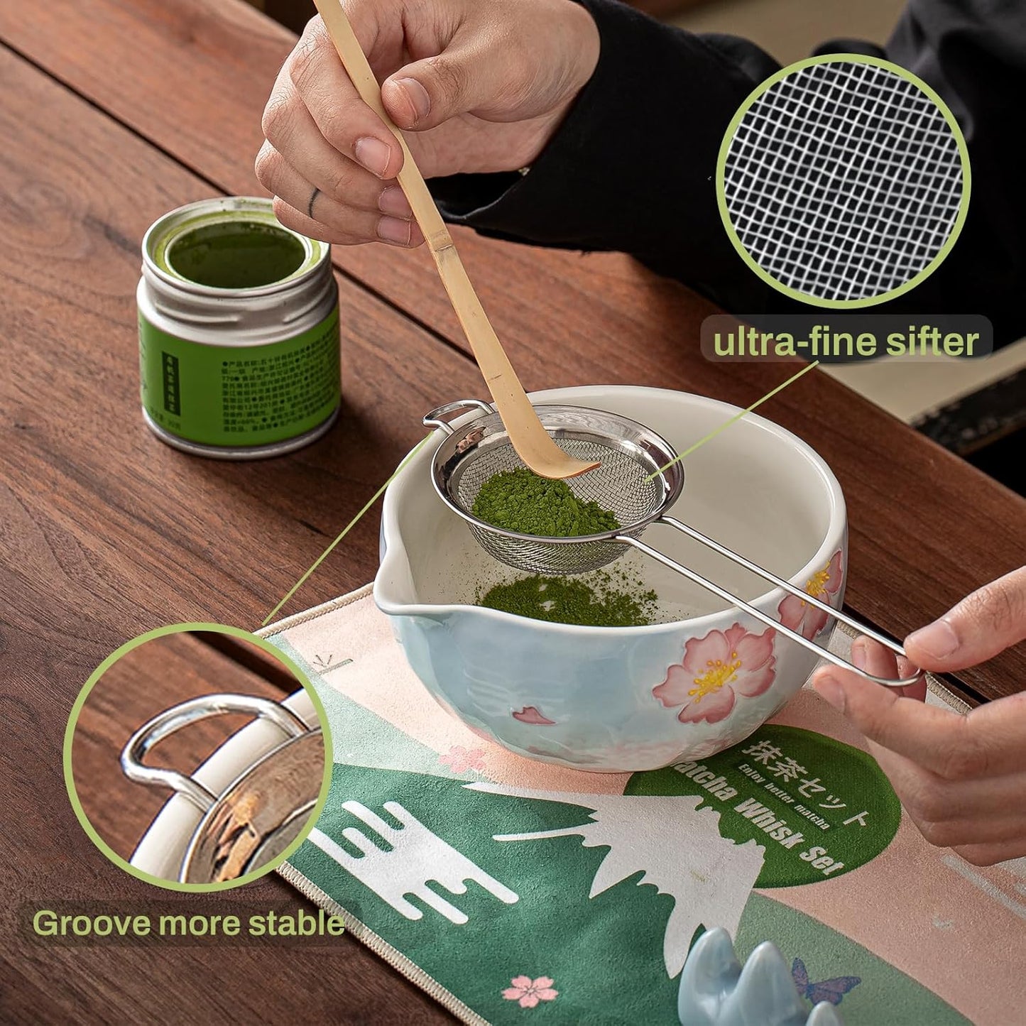 Clay&Fire Matcha Whisk Set, 9 pcs Ceramic Matcha Set, Gifts for Women,Matcha Bowl with Spout and Whisk, Matcha Kit for Matcha Lovers, Gift Mother's Day, Birthday, Anniversary