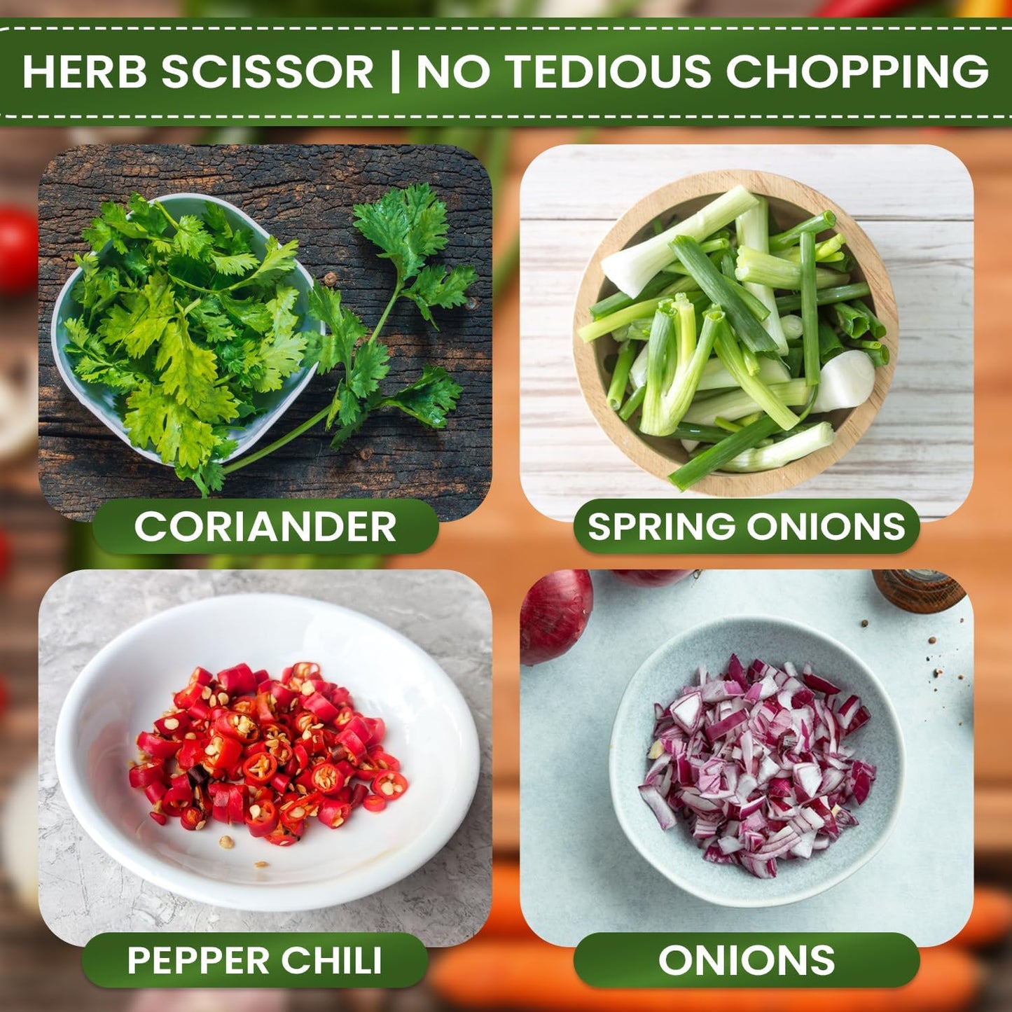 KitchShears Herb Scissors with 5 Blades and Cover - Premium Quality Stainless-Steel Herb Cutter for Kitchen & Garden Herbs - With safety Cover and Cleaning Comb - Dishwasher Safe & Easy to Clean