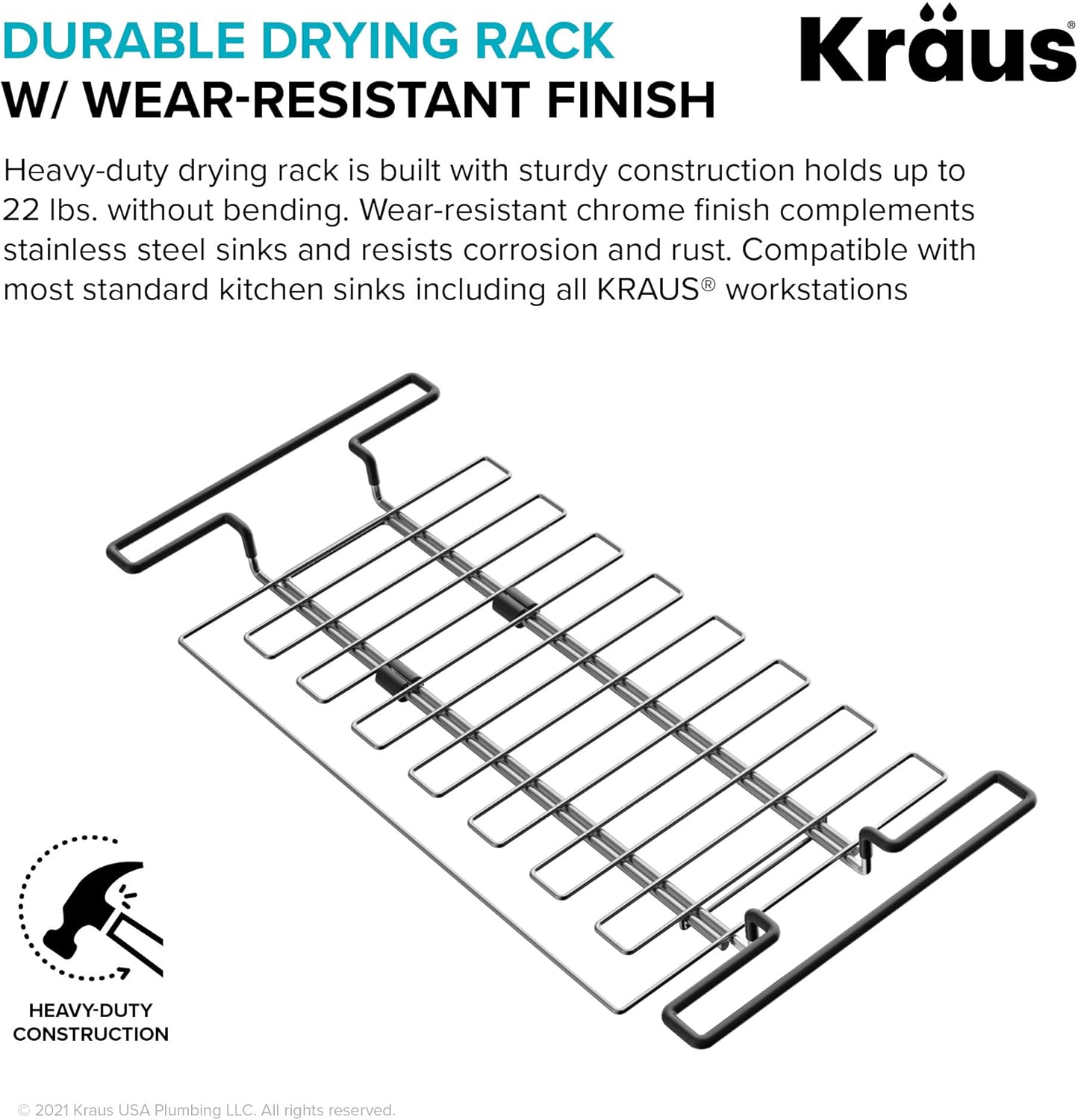 KRAUS Stainless Steel Colander for Workstation Kitchen Sink, CS-6