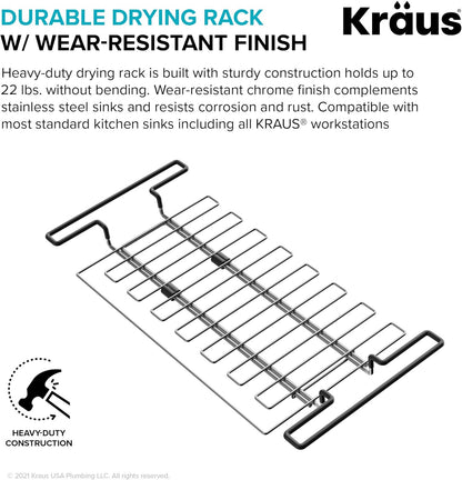 KRAUS Stainless Steel Colander for Workstation Kitchen Sink, CS-6