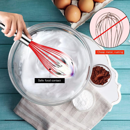 Danish Dough Whisk Stainless Steel Dough Hook Dutch Whisk for Sourdough Bread Dough Mixer Hand Wooden Handle Kitchen Whisking Mixing Tool Bread Making Tools and Supplies (3 Pack Black)