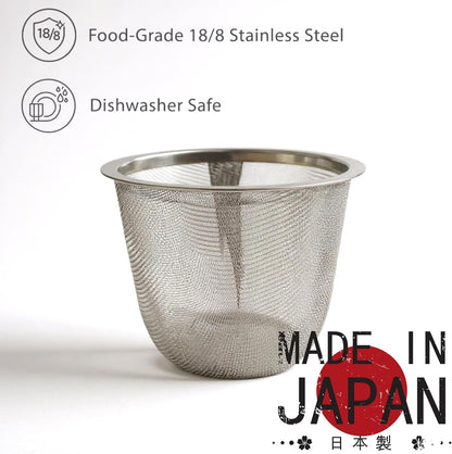 Japanese Fine Mesh Tea Sifter – Stainless Steel Tea Strainer for Matcha & Loose Leaf Tea -Made in Japan (Hammered Handle)