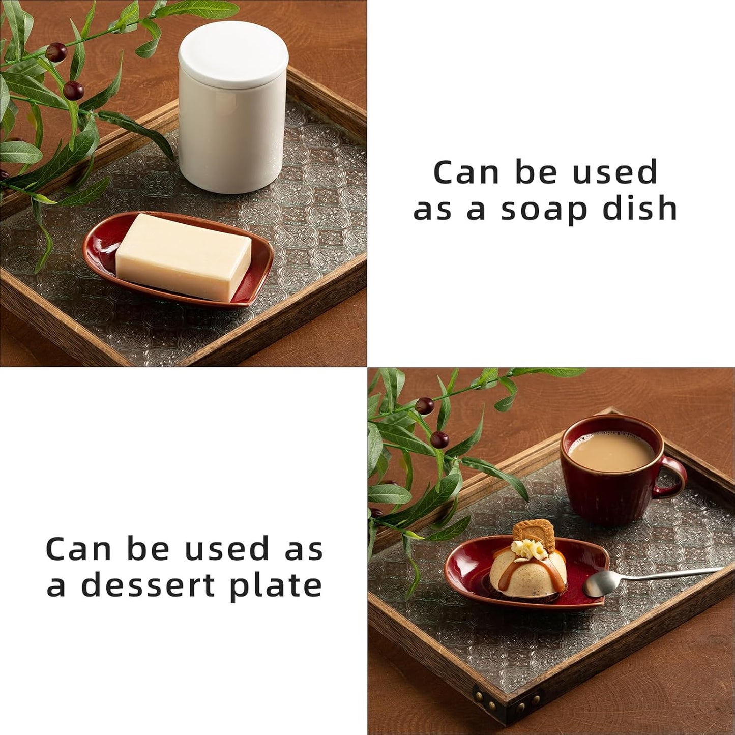 Ceramic Spoon Rest for Kitchen Counter 5.1 Inch Porcelain Utensil Rest Farmhouse Cooking and Coffee Spoon Rest for Stove Top (white)