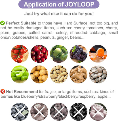 JOYMOOP Fruit Cleaner Spinner JOYLOOP, Large Fruit Washer Spinner, Fruit Cleaner Spinner with Fruit Washer Bowl, Vegetable Fruit Spinner Washer,Fruit and Vegetable Scrubber