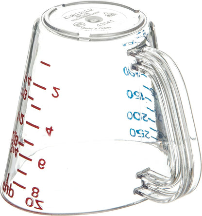 Carlisle FoodService Products 4314107 Commercial Plastic Measuring Cup, 1 Cup, Clear