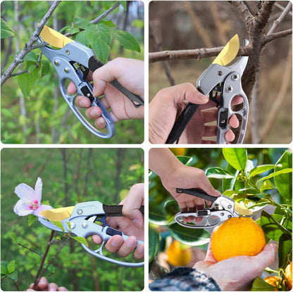 Premium Germany Pruning Shears, Work 3 Times Easier, Pruners Heady Duty, Sharp Garden Clippers Cut Fresh Flower, Hedge, Herb, Indoor Plants, Gardening Tools Scissors, Arthritis Weak Hand Snips