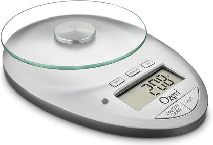 Ozeri Pro II Digital Kitchen Scale with Removable Glass Platform and Countdown Kitchen Timer (1 g to 12 lbs Capacity)