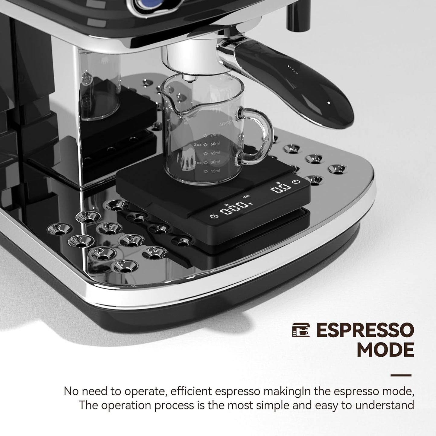 Coffee Scale, Espresso Scale, Weigh Digital Kitchen Scale with Timer, 2kg/0.1g Rechargeable Scale, Ratios & Flow Rate Display, Barista-Grade for Pour-Over, Espresso, French Press – Black