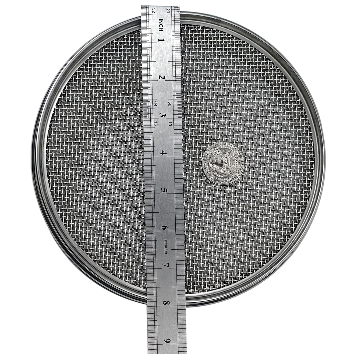 50 Mesh Lab Sieves 8" Diameter 304 Stainless Steel Wire Cloth Test Sieve for Industrial Laboratory Home