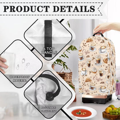 Coffee Pastry Blender Dust Cover with Drawstring Field Stand Mixer or Coffee Maker Cover Anti Fingerprint Polyester Appliance for Home Kitchen Decor