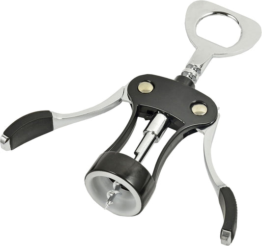 Pearl Metal C-3719 Domaine Ruti Wing Drill Corkscrew, Black