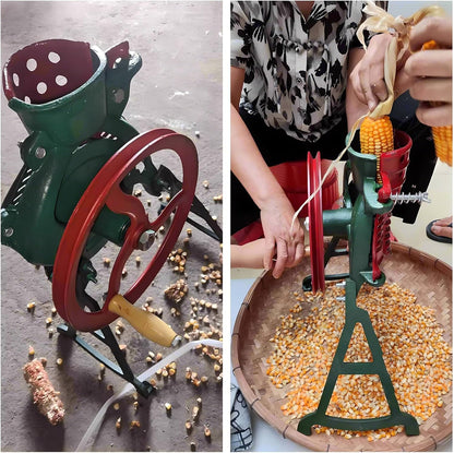 Corn Sheller Heavy Duty Shelling Machine Corn Sheller Machine Walnut Farm Corn Thresher Corn Thresher Tool Can be Connected to an Electric Crawler Cast Iron Manual Thresher for Dry Corn