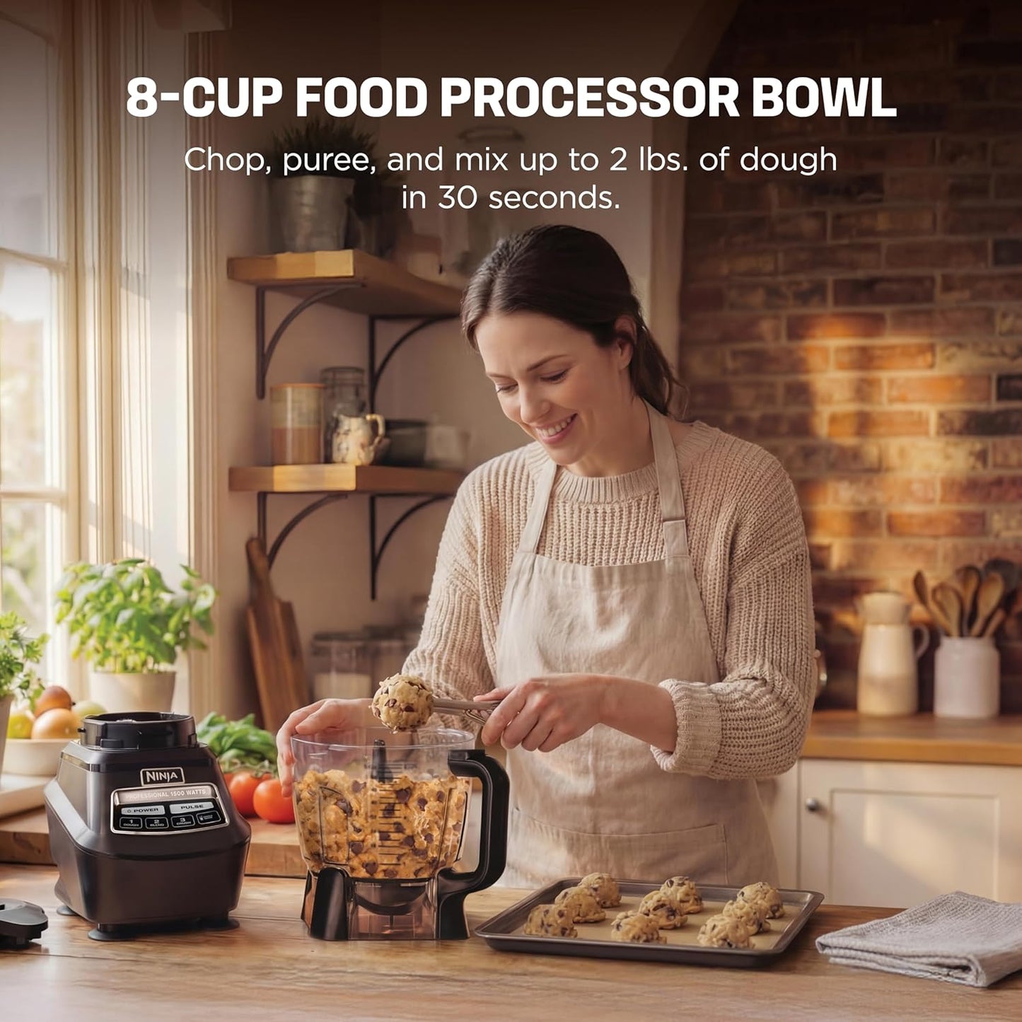 Ninja Kitchen System | All-in-One for Smoothies, Frozen Drinks, Veggie Chopper & More | With Full-Size Pitcher, 8 Cup Food Processor Bowl, (2) 18 oz. Cups, | 1200 Watt | Dark Grey | BR601AMZ