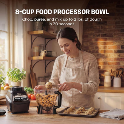 Ninja Kitchen System | All-in-One for Smoothies, Frozen Drinks, Veggie Chopper & More | With Full-Size Pitcher, 8 Cup Food Processor Bowl, (2) 18 oz. Cups, | 1200 Watt | Dark Grey | BR601AMZ