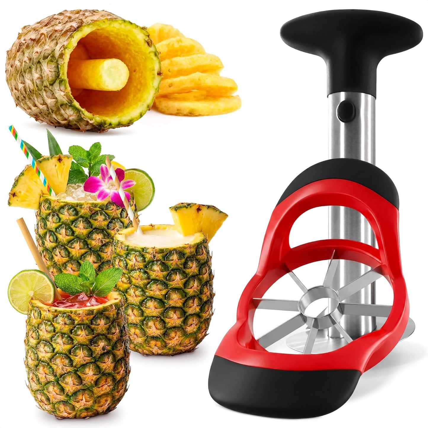 Manual Juicer Hand Press with Ergonomic Heavy Duty Handle - Pour Spout for Mess-Free Pouring, Aluminum Alloy Hand Juicer Squeezer | 0.6 L Capacity - Juice Press for Lemon, Orange, Lime, & Grapefruit