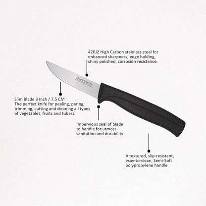 Tomato Knife - MATTSTONE HILL 5 Inch Serrated Kitchen Utility Knife, Serrated Cheese Tools, German X50CrMoV Steel, Red Handle