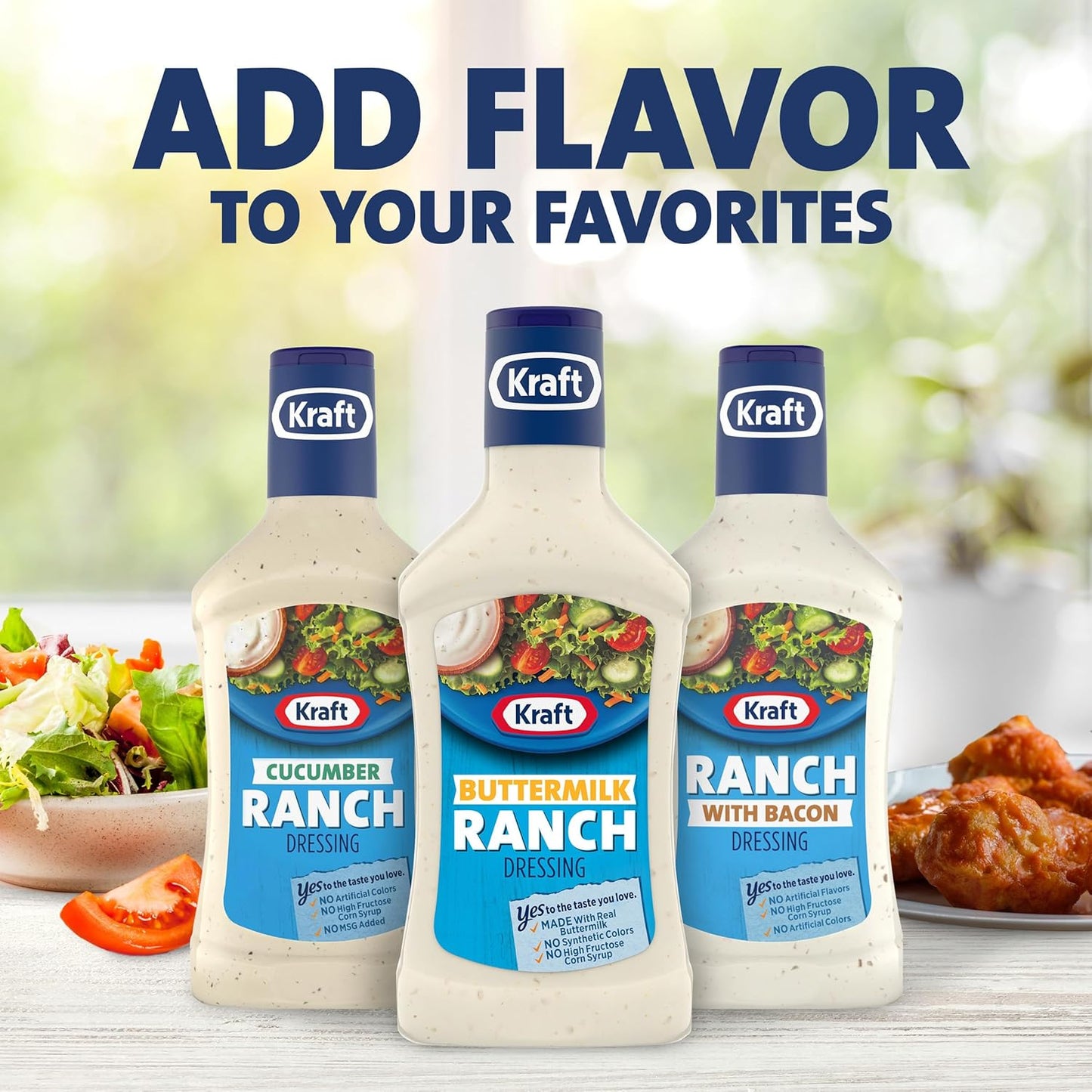 Kraft Classic Ranch Dressing, 16 fl oz Bottle