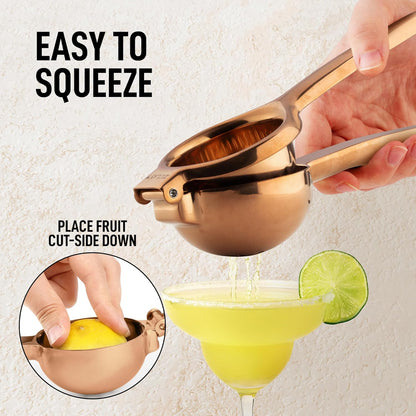 Lemon Squeezer Stainless Steel with Premium Quality Heavy Duty Solid Metal Squeezer Bowl - Large Manual Citrus Press Juicer and Lime Squeezer Stainless Steel - by Zulay Kitchen