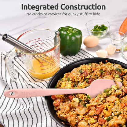 Heat Resistant Silicone Large Spatula: U-Taste 600ºF High Heat Flexible 11.38in Silicon Mixing Stirring Cooking Scraping Baking Bowl Scraper Seamless Spreader for Kitchen Nonstick Cookware (Aqua Sky)