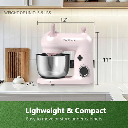 Stand Mixer, Compact & Space-Saving, Stainless Steel Bowl, Unique & Playful Design, Effcient 300W Motor, Dishwasher-Safe Attachments, SM-2549A (Black)