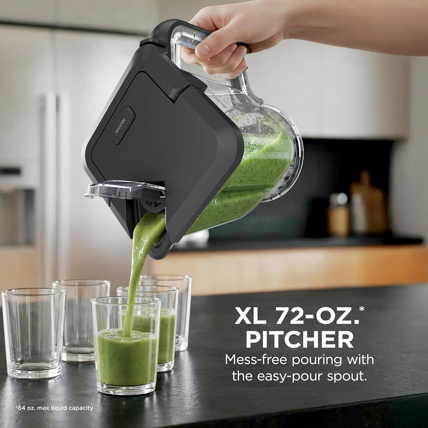 Ninja Kitchen System | All-in-One for Smoothies, Frozen Drinks, Veggie Chopper & More | With Full-Size Pitcher, 8 Cup Food Processor Bowl, (2) 18 oz. Cups, | 1200 Watt | Dark Grey | BR601AMZ