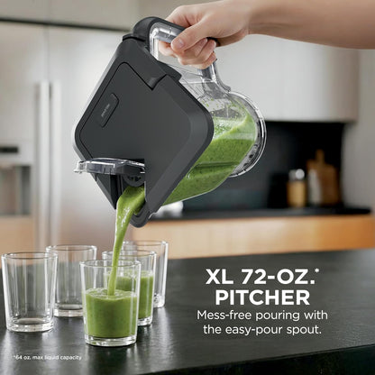 Ninja Kitchen System | All-in-One for Smoothies, Frozen Drinks, Veggie Chopper & More | With Full-Size Pitcher, 8 Cup Food Processor Bowl, (2) 18 oz. Cups, | 1200 Watt | Dark Grey | BR601AMZ