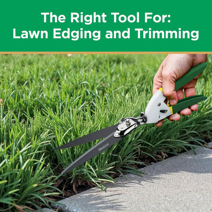 Miracle-Gro 8 in. All-Purpose Steel Garden Utility Shears with Serrated Blades – Comfort Grip Yard and Garden Scissors for Pruning Plants, Flowers, and Herbs