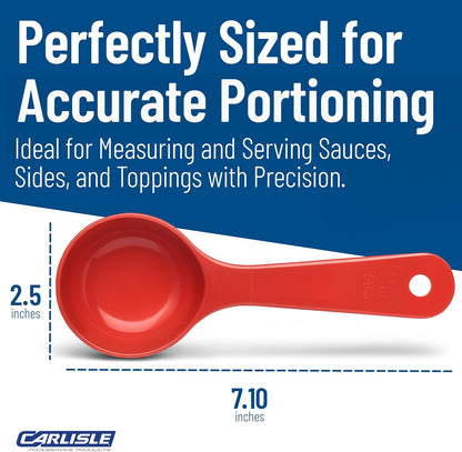 Carlisle FoodService Products 492104 Measure Miser Solid Measuring Spoon with Short Handle, 1 Ounce, Yellow