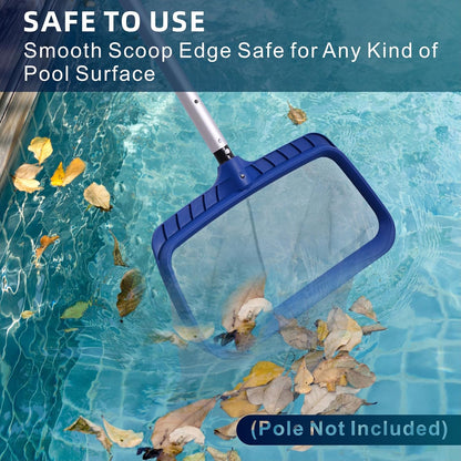 POOLAZA Hot Tub Skimmer Net Handheld, Professional Pool, Spa, Pound Skimmer Net with Aluminum Pole Handle, Deep Ultra Fine Mesh Netting Small Pool Skimmer Net, Upgrade Durable Hot Tub Net Hand Skimmer