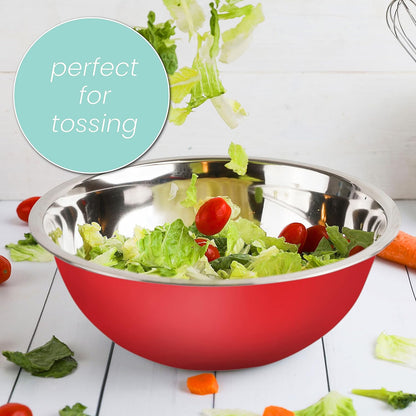 WHYSKO Meal Prep Stainless Steel Mixing Bowl (5-Piece Set) Home, Refrigerator, and Kitchen Food Storage Organizers | Ecofriendly, Heavy Duty, No Lids