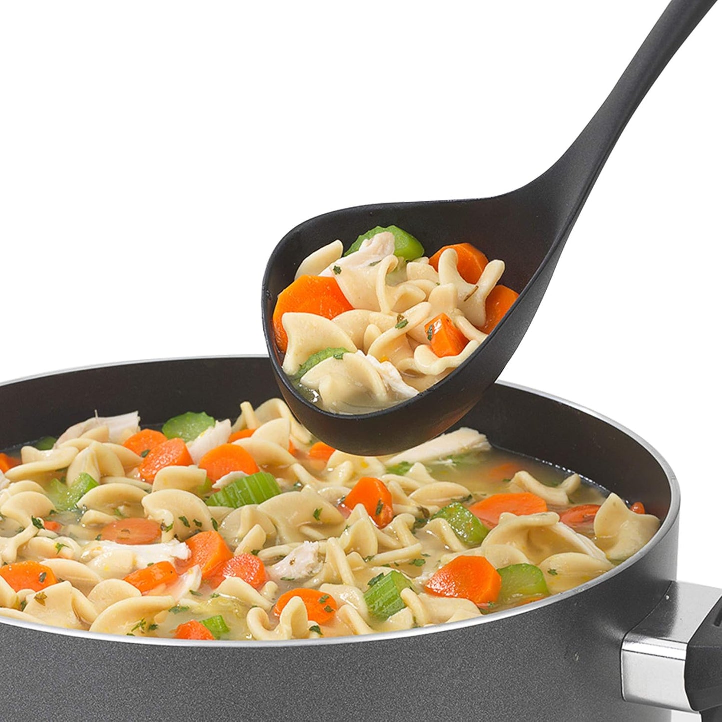 GoodCook Touch Serving and Cooking Nylon Ladle, Black