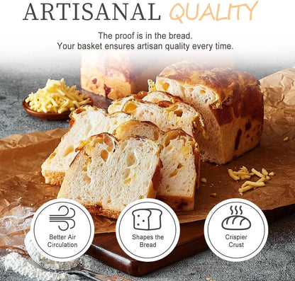 Aoocan Sourdough Starter Kit for Beginners, Bread Baking Supplies & Bread Making Tools – 9 Inch Round & 10 Inch Oval Banneton Bread Proofing Basket Set with Dough Whisk, Lame, Scraper & Brush