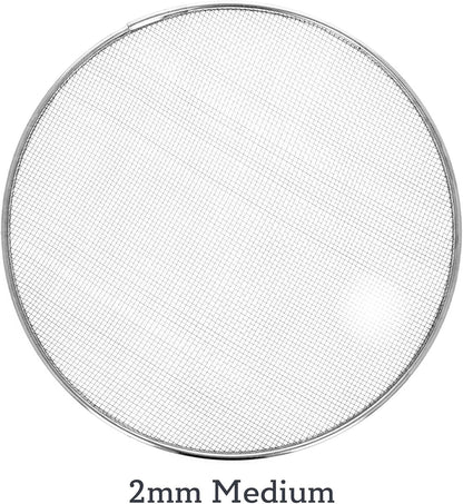 Interchangeable Fine Mesh Sieve Set Gardening Tools Gold Panning Equipment Soil Sifter, 5pc