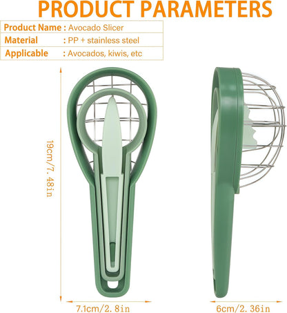 Avocado Slicer Tools 3 PCS,Avocado Slicer Tool, Cutter, Knife, Peeler, Pitter, Cuber, Dice Good for Salads, Guacamole, or Smoothie Dishwasher Safe
