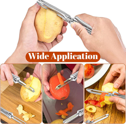 2 Pack Swivel Vegetable Peelers, Stainless Steel Carrot Peelers Safe Kitchen Tool for Carrot Potato Fruit Dishwasher