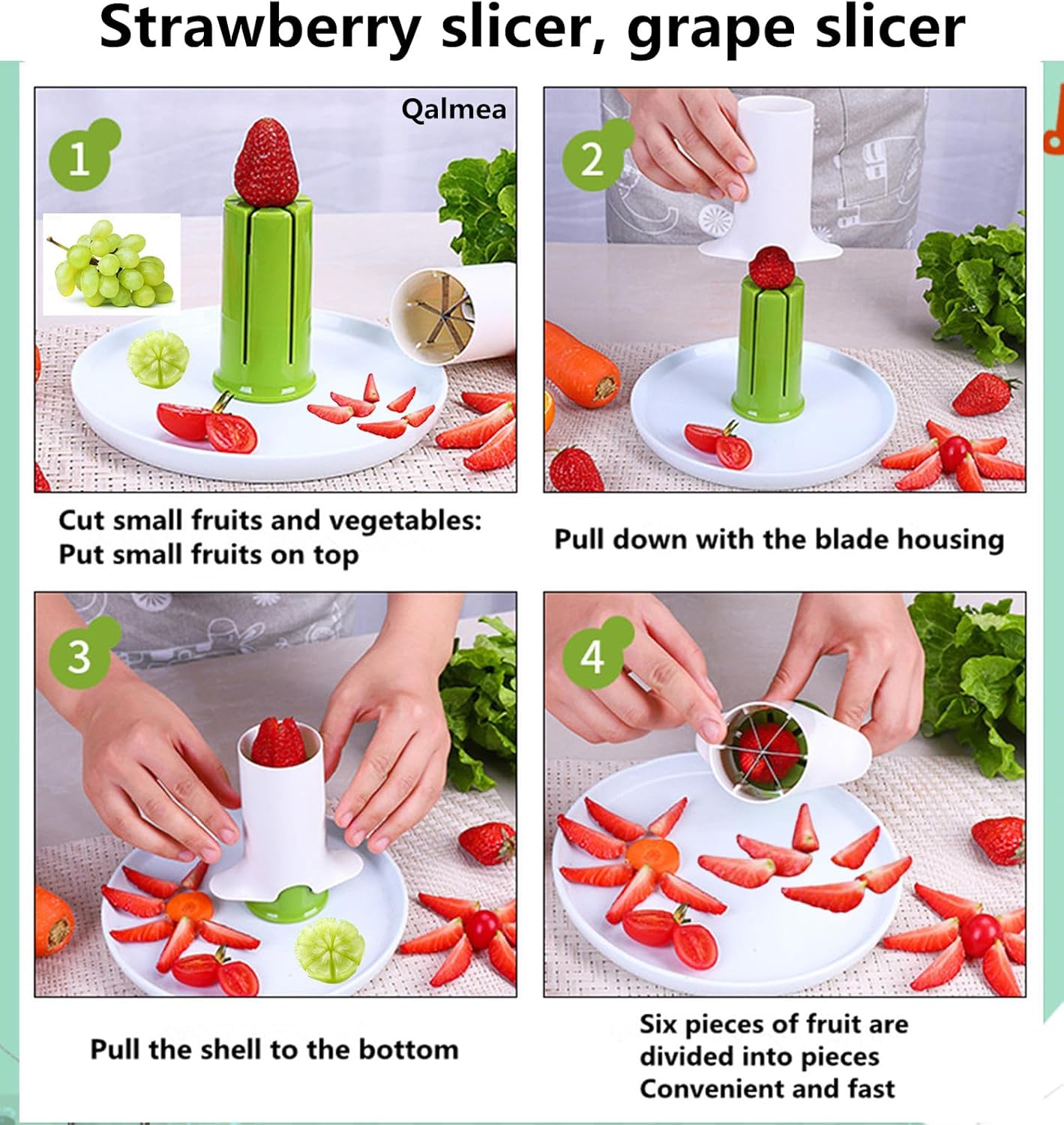 Vegetable Slicer Fruit Cutter for Cucumber, Strawberry, Carrot, Potato | Easy Salad Maker, Cheese Grater for Kitchen | Creative Multi-Function Manual Food Chopper