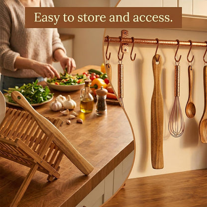 Jeffdad 2 Pcs Wooden Spurtle for Sourdough Starter, Dough Whisk Long Handle Jar Spatula Non-Stick Spurtles Kitchen Tools for Baking Cooking Stirring Mixing