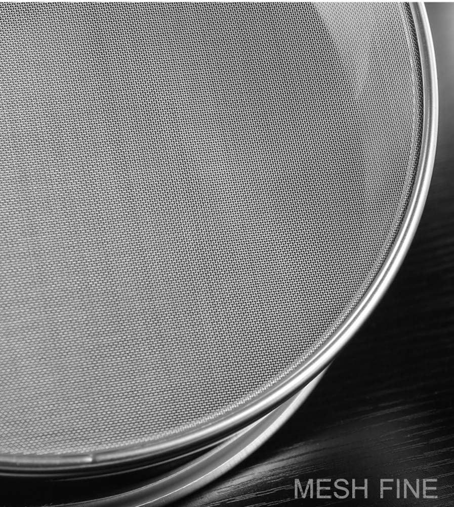 Flour Sifter Round Flour Sieve Strainer with 40 Mesh Premium Rustproof Stainless Steel Fine Mesh for Baking 7.87 inch x 1.97 inch