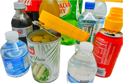 magic Opener COMBO – 1 mO MINI for small plastic caps & 1 mO PLUS for larger plastic caps See Pictures for Better Understanding – Soda Opener - Water Opener | Twist-off | Good for 16 sizes | Help Aids