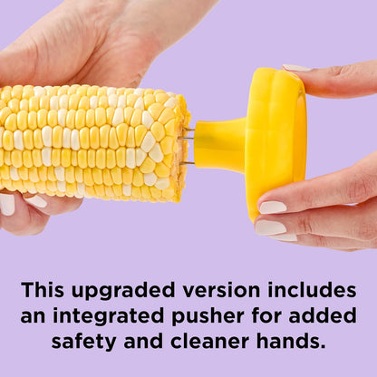 Chef’n Cob Plus Corn Stripper and Peeler for Corn on the Cob, Built-In Safety Pusher