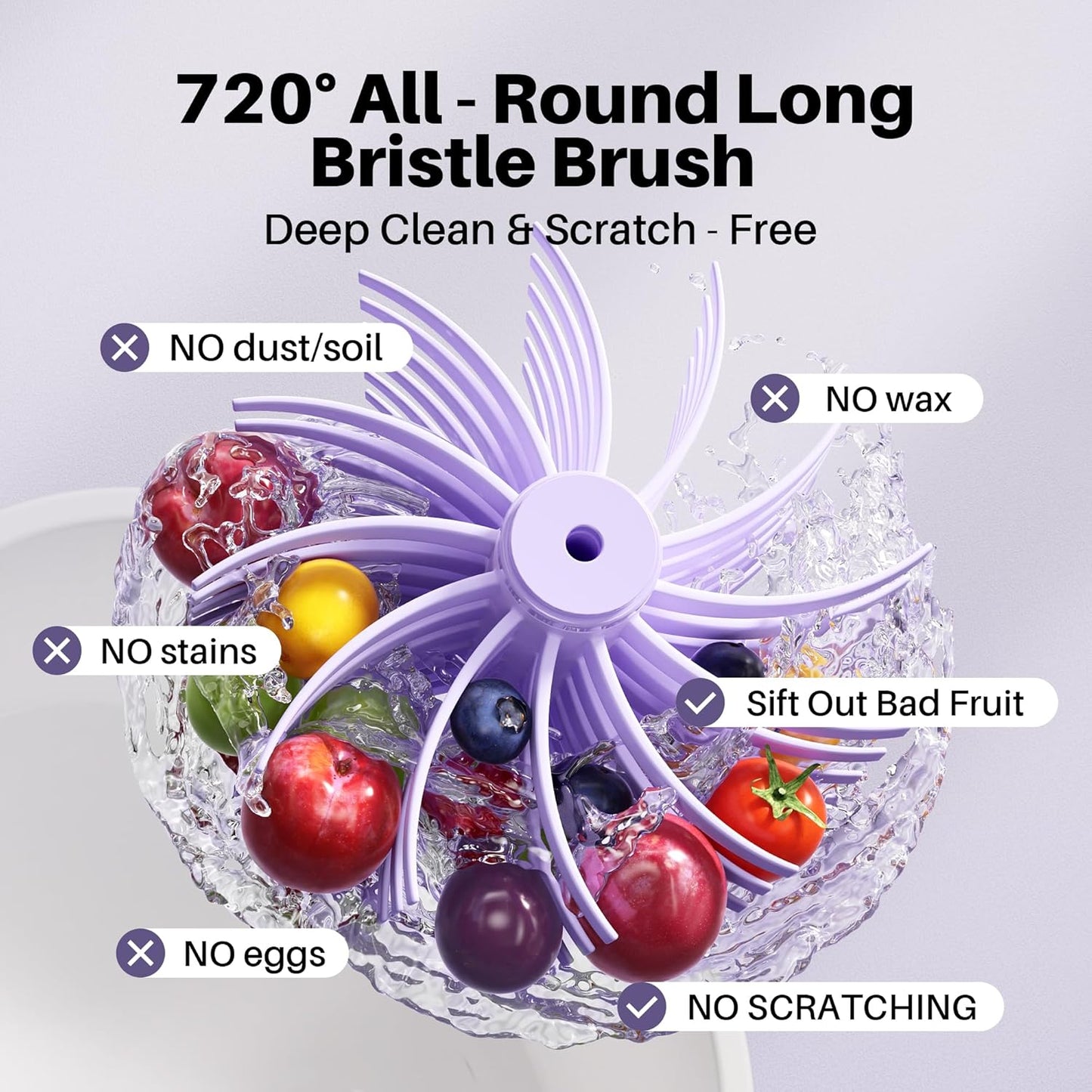 JOYMOOP Fruit Cleaner Spinner JOYLOOP, Large Fruit Washer Spinner, Fruit Cleaner Spinner with Fruit Washer Bowl, Vegetable Fruit Spinner Washer,Fruit and Vegetable Scrubber