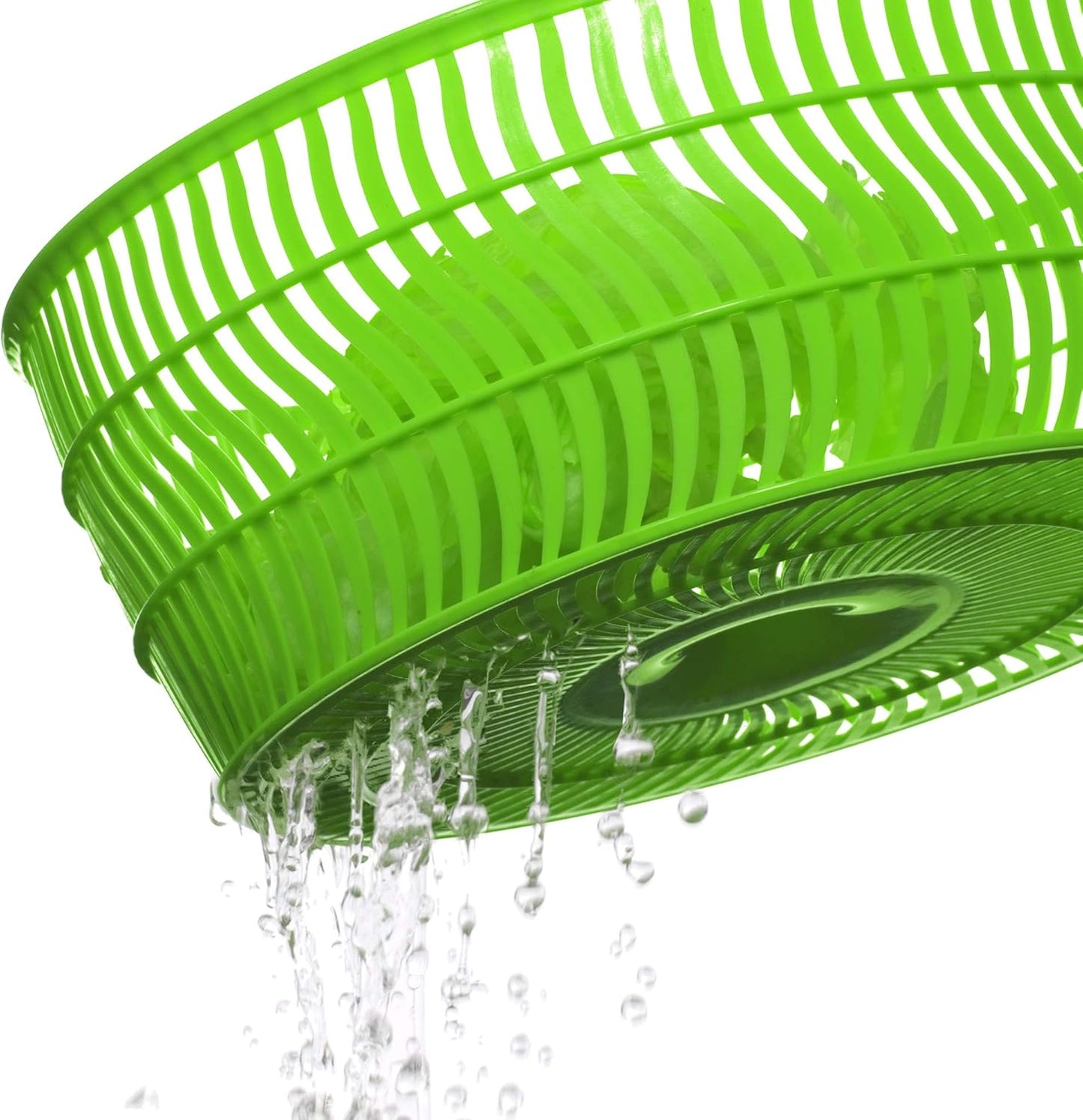 ROPE SALAD DRYER WITH STOP, GREEN - 4L