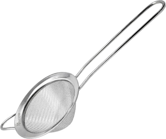Makerstep 304 Stainless Steel Fine Mesh Strainers for Kitchen. Food Strainer Tea Strainer Coffee Strainer with Long Handle. 3.3 Inch