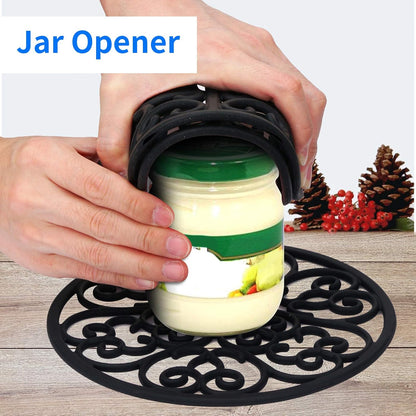 CHEFBEE 3PCS Silicone Trivet Mat - Flexible Non-Slip Heat Resistant Modern Kitchen Teapot Trivets Set for Hot Dishes, Table, Countertop