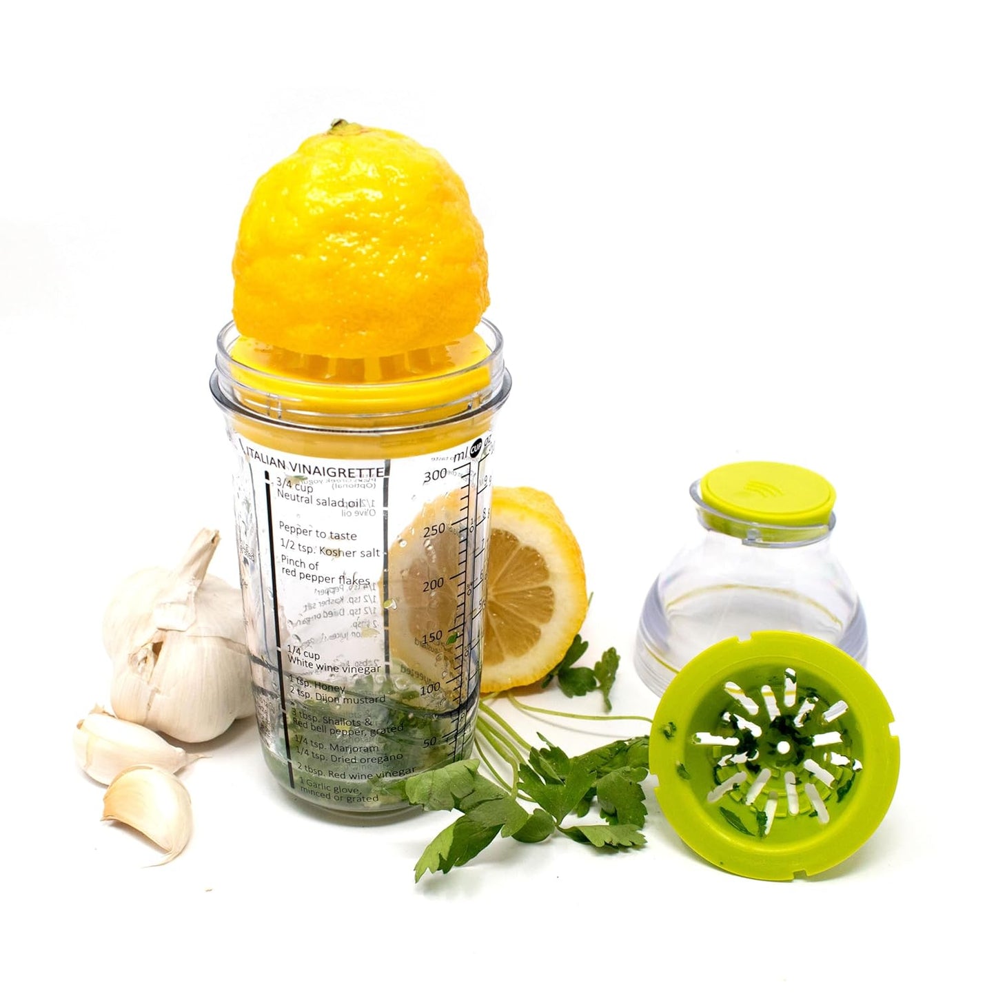 Norpro Salad Dressing Maker with Citrus Juicer and Herb Grinder