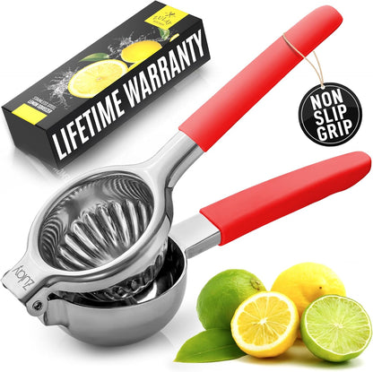 Lemon Squeezer Stainless Steel with Premium Quality Heavy Duty Solid Metal Squeezer Bowl - Large Manual Citrus Press Juicer and Lime Squeezer Stainless Steel - by Zulay Kitchen