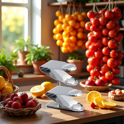 Stainless Steel Strawberry Huller Fruit Stem Remover Home Kitchen Tools for Cherry Tomato, Silver, 2.8 * 1, 2PCS