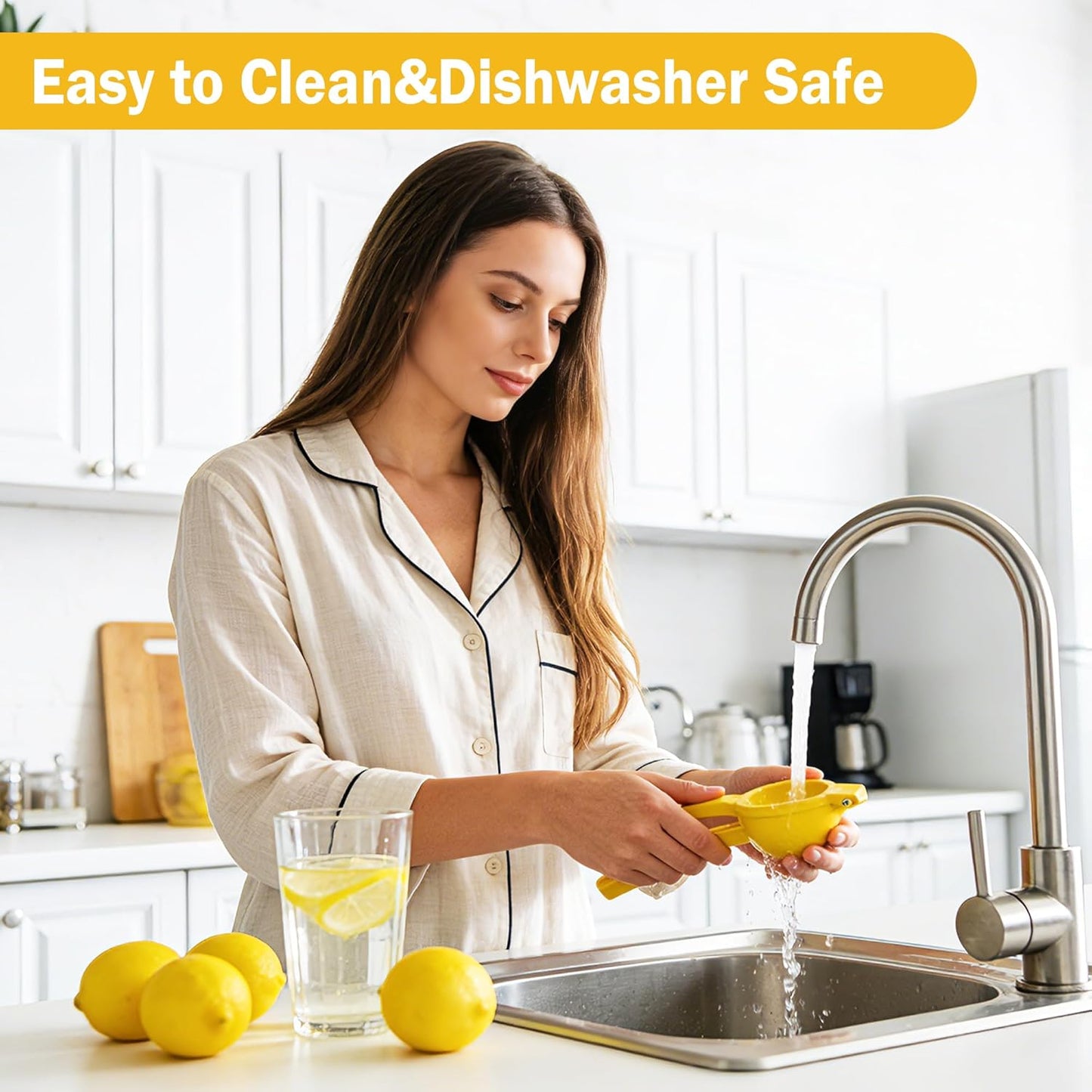 YC Kitchen Lemon Squeezer,Lemon Juicer - Metal Manual Hand Juicer Tool, Kitchen Tools for citrus juicer, Dishwasher Safe