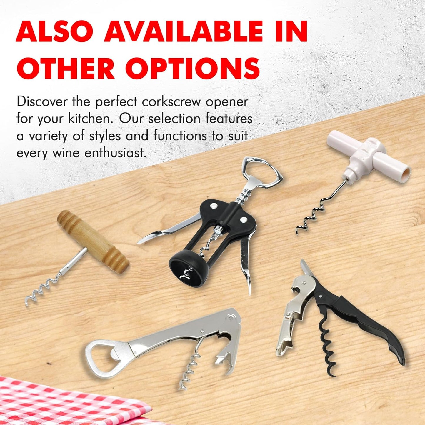 Chef Craft Select Metal Winged Corkscrew, 6.5 inch, Black and Chrome