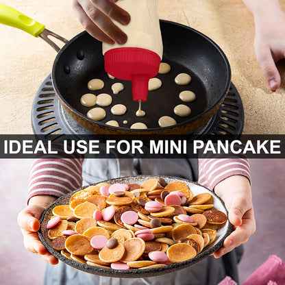 Bahoki Essentials Pancake Pen - Easy-Squeeze Batter Dispenser with Drip-Free Silicone Nozzle